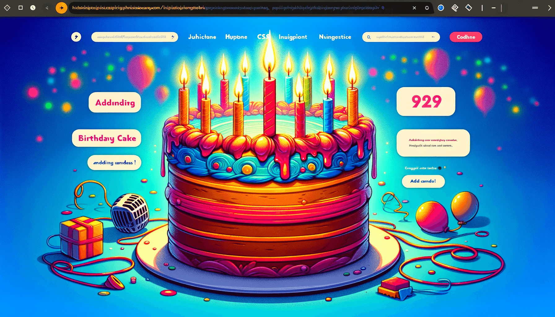 Interactive Birthday Cake